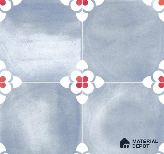 Moroccan Floor & Wall Tile TL 08403 | 88069| 8 x 8 inch Matte Finish Vitrified Tile - 9 mm | Suitable for Living Room, Bedroom & Bathroom | Please Expect a Slight Variation of Pattern