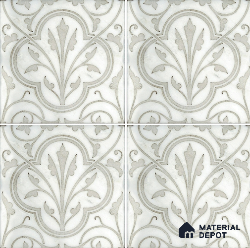 Patterned Wall Tile TL 08391 | 88092| 8 x 8 inch Matte Finish Vitrified Tile - 9 mm | Suitable for Living Room, Bedroom & Bathroom | Please Expect a Slight Variation of Pattern