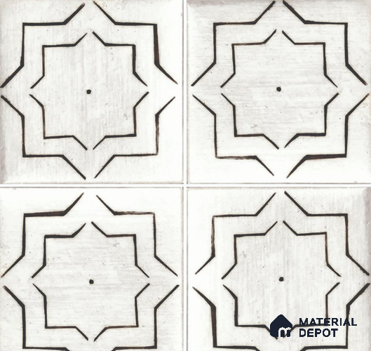 Moroccan Floor & Wall Tile TL 08401 | 88018| 8 x 8 inch Matte Finish Vitrified Tile - 9 mm | Suitable for Living Room, Bedroom & Bathroom | Please Expect a Slight Variation of Pattern