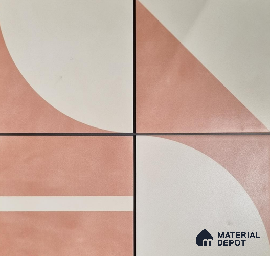Patterned Floor & Wall Tile TL 08402 | 88067| 8 x 8 inch Matte Finish Vitrified Tile - 9 mm | Suitable for Living Room, Bedroom & Bathroom | Please Expect a Slight Variation of Pattern