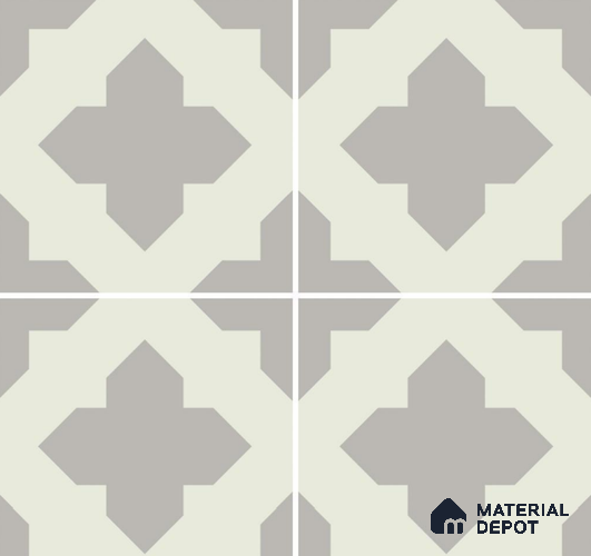 Moroccan Floor & Wall Tile TL 08404 | 88064| 8 x 8 inch Matte Finish Vitrified Tile - 9 mm | Suitable for Living Room, Bedroom & Bathroom | Please Expect a Slight Variation of Pattern