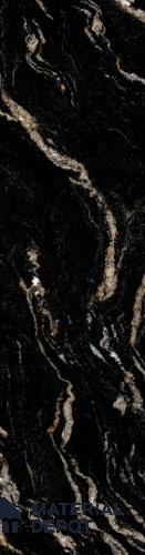 Marble Look Wall & Floor Tile TL 08166 Black Fusion 10 ft x 2.6 ft Porcelain Glossy Finish - 15 mm | Random 2 | Adhesive and Spacers Must be Used During Installation