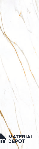 Marble Look Wall & Floor Tile TL 08147 Calacatta Luce Gold 10 ft x 2.6 ft Porcelain Matte Finish - 15 mm | Random 3 | Adhesive and Spacers Must be Used During Installation