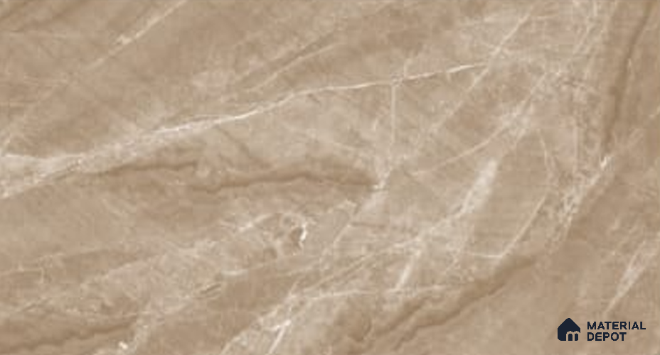 Marble Floor Tile TL 09731 D 24421 1 ft x 1 ft Brown Ceramic Matte Finish Floor Tile - 9 mm | Ideal for Bathroom