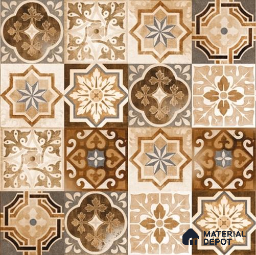 Moroccan Look Wall & Floor Tile TL 08223 Acer 2 ft x 2 ft Vitrified Matte Finish - 9 mm | Please Expect a Slight Variation of Pattern
