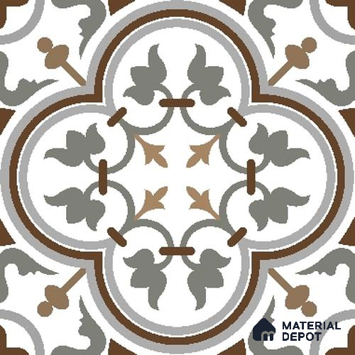 Moroccan Look Wall & Floor Tile TL 08222 Classic French 2 ft x 2 ft Vitrified Matte Finish - 9 mm | Please Expect a Slight Variation of Pattern