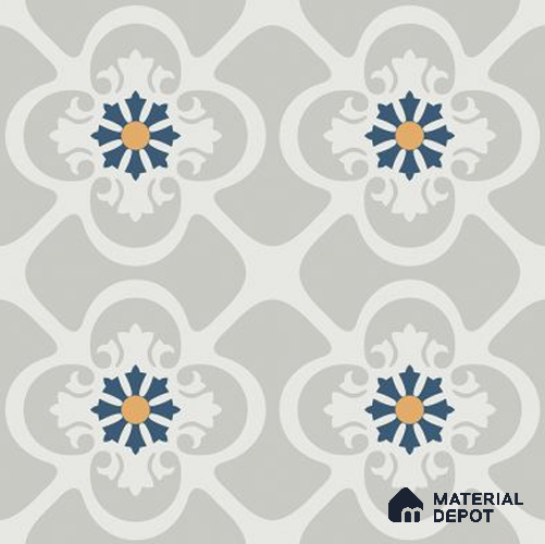 Moroccan Look Floor & Wall Tile TL 09902 Praque Art 2 ft x 2 ft Rustic Carving Matte Finish Vitrified Tile - 9 mm |  Suitable For Living Room, Bedroom, Bathroom, Kitchen & Dining | Please Expect a Slight Variation of Pattern