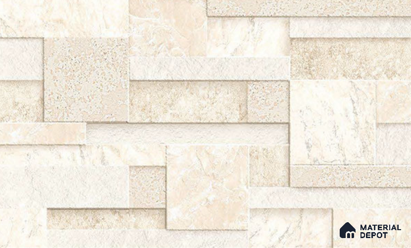 Elevation  Wall Tile TL 10256 Linklock - 08 22 x 12 inch Ceramic Matte Finish - 9 mm |  Suitable For Feature Wall, Boundary Wall, Balcony, Outdoor