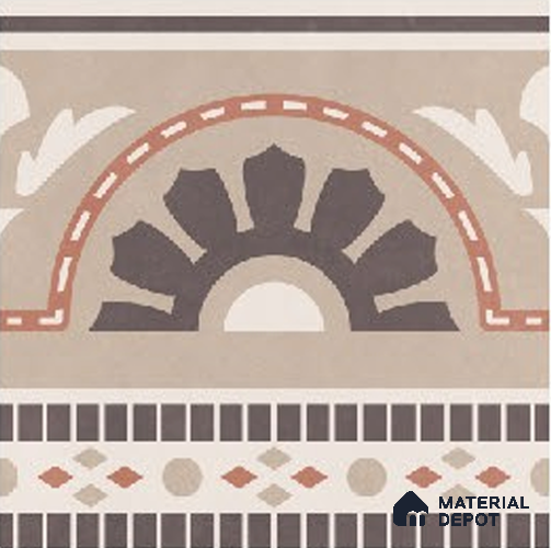 Moroccans Floor Tile TL 09910 B Infinite Border 8x8 inch Vitrified Matte Finish - 9 mm | Suitable For Living Room, Bedroom | 2 mm Spacer is Mandatory | Please Expect a Slight Variation of Pattern