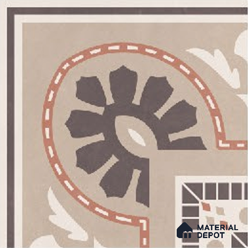 Moroccans Floor Tile TL 09910 Infinite Corner 8x8 inch Vitrified Matte Finish - 9 mm | Suitable For Living Room, Bedroom | 2 mm Spacer is Mandatory | Please Expect a Slight Variation of Pattern