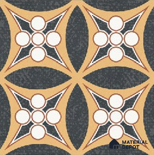 Moroccans Carpet Wall & Floor Tile TL 09911 C Spectra Decor 8 inch x 8 inch Vitrified Matte Finish - 9 mm | Suitable For Living Room, Bedroom, Kitchen | 2 mm Spacer is Mandatory | Please Expect a Slight Variation of Pattern