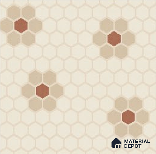 Moroccans Carpet Wall & Floor Tile TL 09908 C Gradient Decor 8 inch x 8 inch Vitrified Matte Finish - 9 mm | Suitable For Living Room, Bedroom, Kitchen | 2 mm Spacer is Mandatory | Please Expect a Slight Variation of Pattern