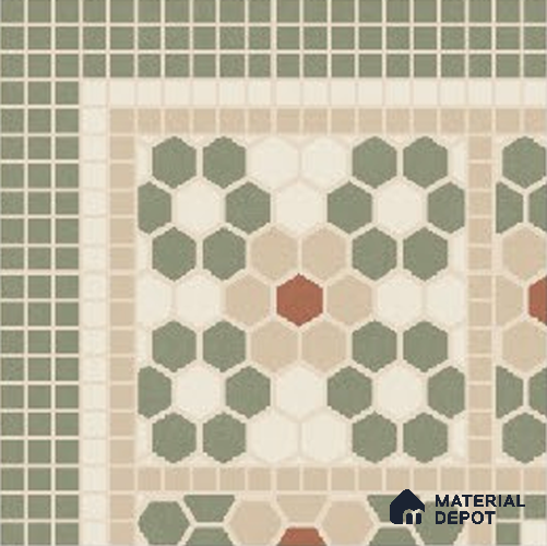 Moroccans Floor Tile TL 09908 Gradient Corner 8x8 inch Vitrified Matte Finish - 9 mm | Suitable For Living Room, Bedroom | 2 mm Spacer is Mandatory | Please Expect a Slight Variation of Pattern