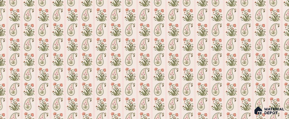 Vector Harmony of Hand-Drawn Geometric Flowers Wallpaper in Seamless Arrangement Wallpaper | Material Depot