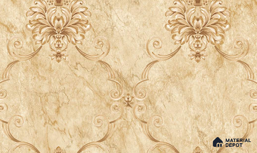 W-207 | 9.5 Meter x 21 Inches Damask Look Wallpaper - 55 Sq. Ft. | Minimum 15% wastage during installation