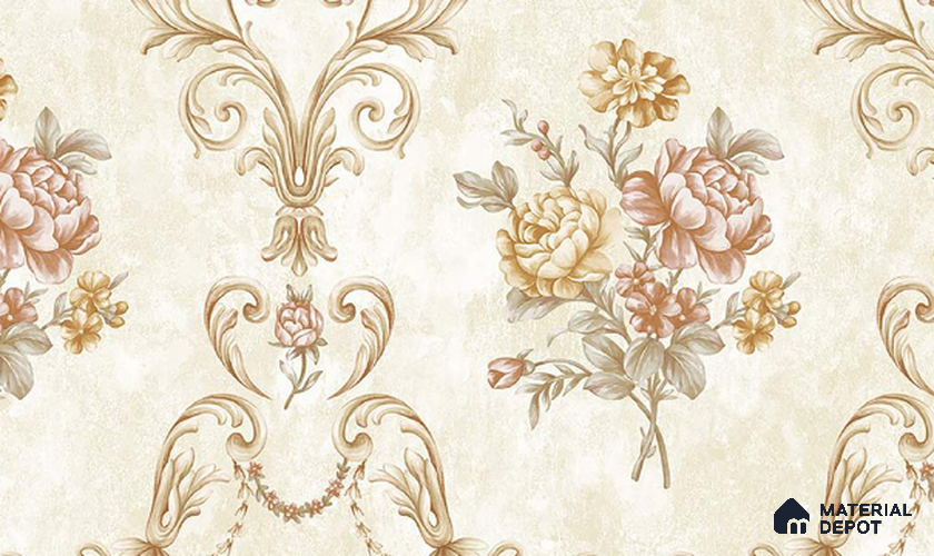 W-218 | 9.5 Meter x 21 Inches Florals Look Wallpaper - 55 Sq. Ft. | Minimum 15% wastage during installation