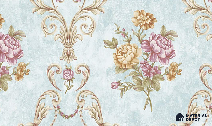 W-219 | 9.5 Meter x 21 Inches Florals Look Wallpaper - 55 Sq. Ft. | Minimum 15% wastage during installation