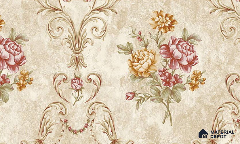 W-220 | 9.5 Meter x 21 Inches Florals Look Wallpaper - 55 Sq. Ft. | Minimum 15% wastage during installation