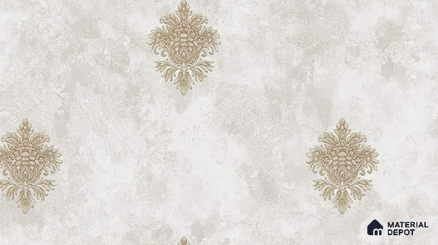 W-221 | 9.5 Meter x 21 Inches Damask Look Wallpaper - 55 Sq. Ft. | Minimum 15% wastage during installation