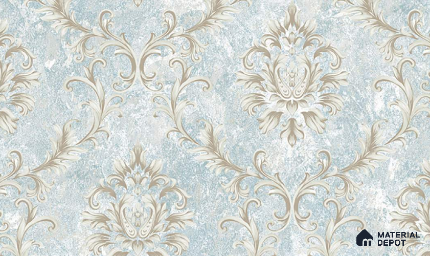W-229 | 9.5 Meter x 21 Inches Damask Look Wallpaper - 55 Sq. Ft. | Minimum 15% wastage during installation