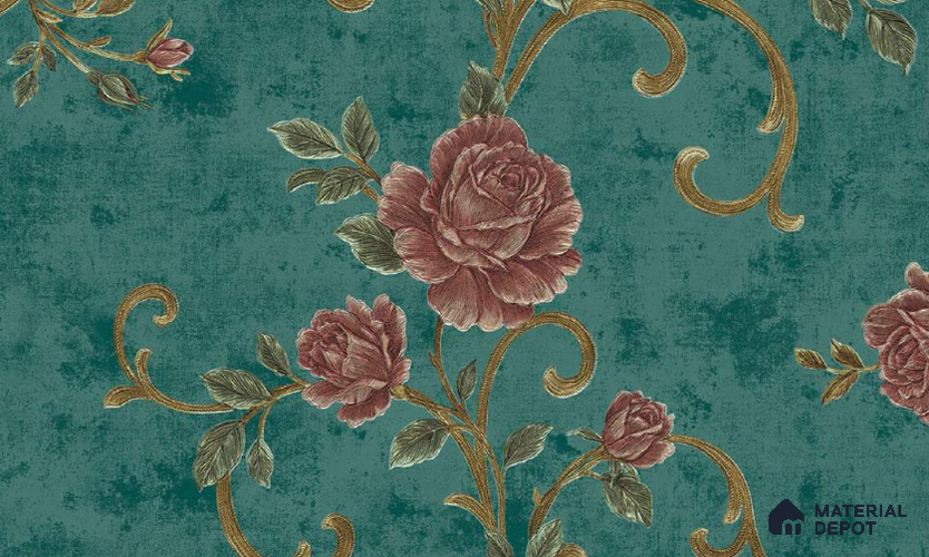 W-237 | 9.5 Meter x 21 Inches Florals Look Wallpaper - 55 Sq. Ft. | Minimum 15% wastage during installation