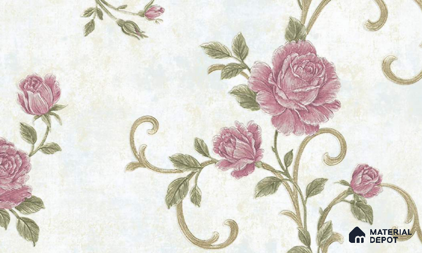 W-238 | 9.5 Meter x 21 Inches Florals Look Wallpaper - 55 Sq. Ft. | Minimum 15% wastage during installation