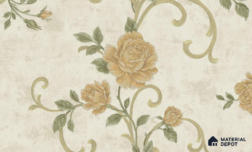 W-239 | 9.5 Meter x 21 Inches Florals Look Wallpaper - 55 Sq. Ft. | Minimum 15% wastage during installation
