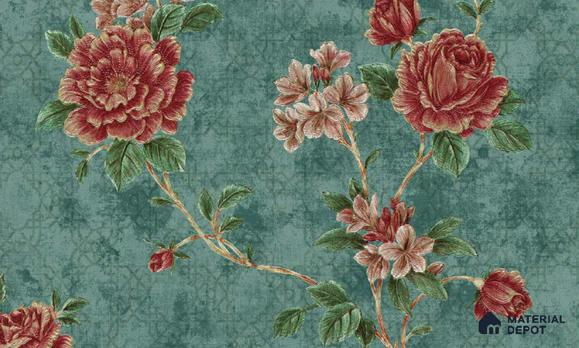 W-244 | 9.5 Meter x 21 Inches Florals Look Wallpaper - 55 Sq. Ft. | Minimum 15% wastage during installation