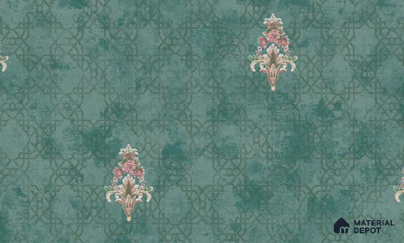 W-245 | 9.5 Meter x 21 Inches Damask Look Wallpaper - 55 Sq. Ft. | Minimum 15% wastage during installation