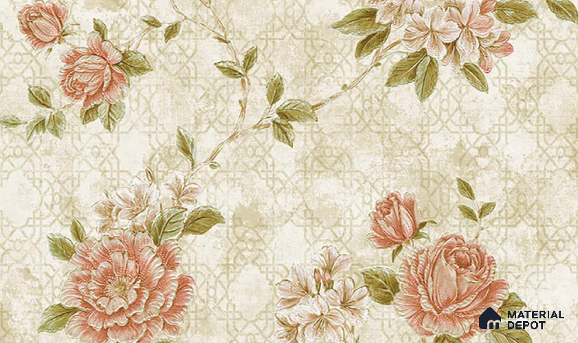 W-246 | 9.5 Meter x 21 Inches Florals Look Wallpaper - 55 Sq. Ft. | Minimum 15% wastage during installation