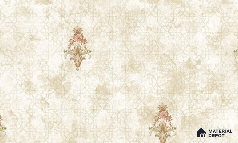 W-247 | 9.5 Meter x 21 Inches Damask Look Wallpaper - 55 Sq. Ft. | Minimum 15% wastage during installation