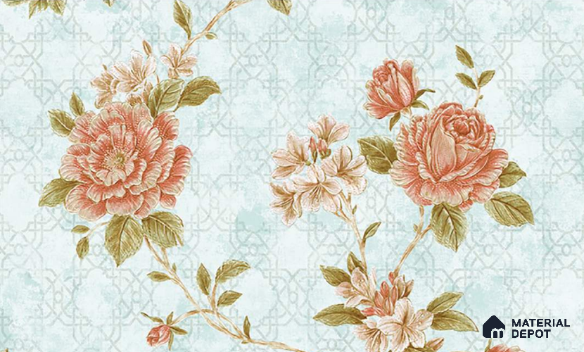 W-248 | 9.5 Meter x 21 Inches Florals Look Wallpaper - 55 Sq. Ft. | Minimum 15% wastage during installation