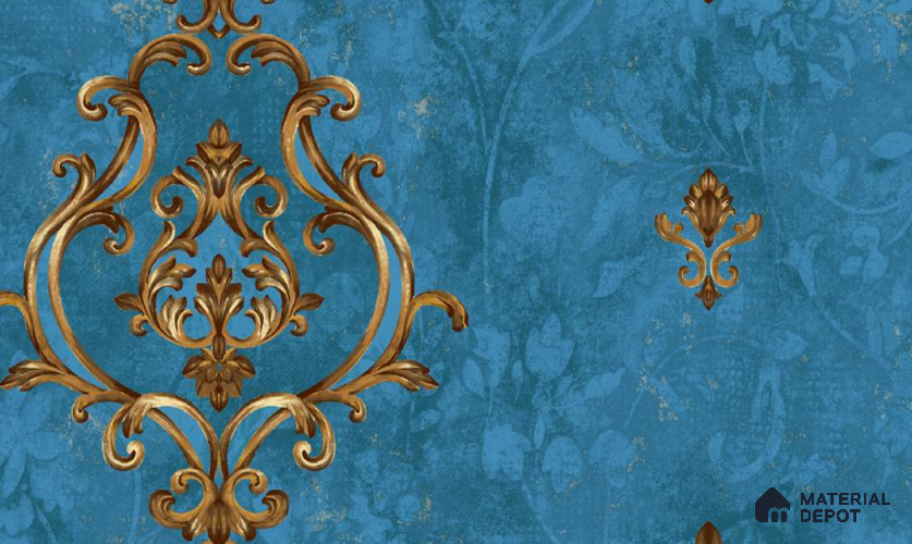 W-260 | 9.5 Meter x 21 Inches Damask Look Wallpaper - 55 Sq. Ft. | Minimum 15% wastage during installation