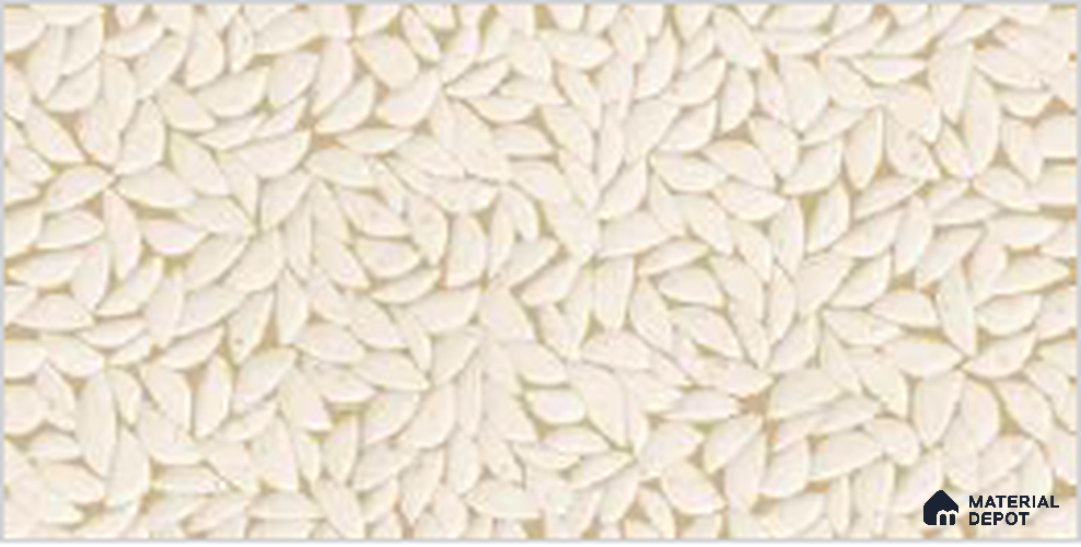 Beige Highlighter Wall Tile TL 07524 B Lustra Terrazzo Willow Decor 2 ft x 1 ft Ceramic Carving Satin Finish - 9 mm | | Suitable for Living Room, Bedroom, Bathroom