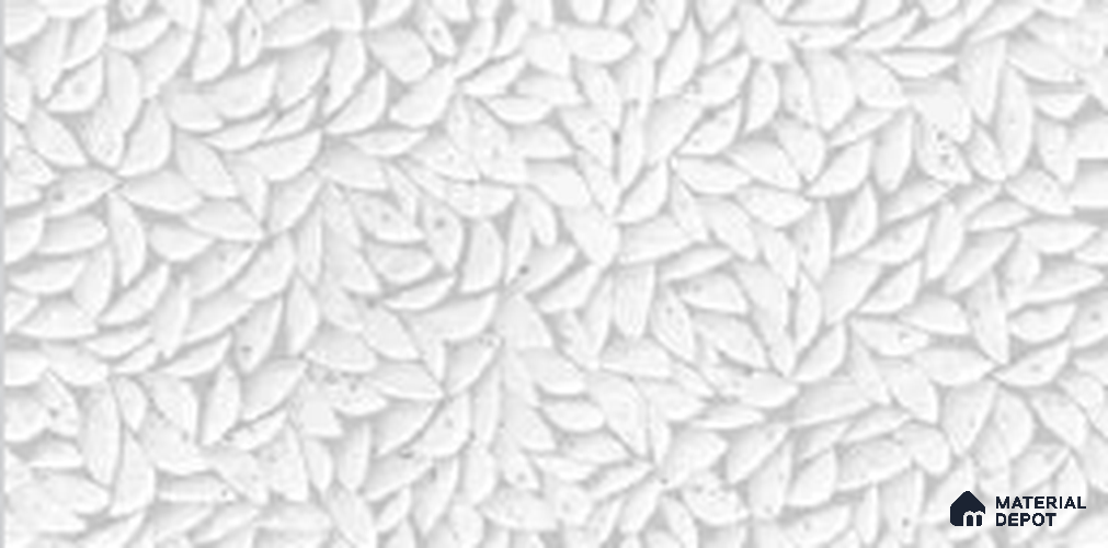 Grey Highlighter Wall Tile TL 07524 E Lustra Terrazzo Bianco Decor 2 ft x 1 ft Ceramic Carving Satin Finish - 9 mm | | Suitable for Living Room, Bedroom, Bathroom