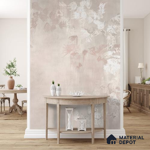 Worth it - Abstract Soft Feel Customized Wallpaper Design for Walls, Feather Pink