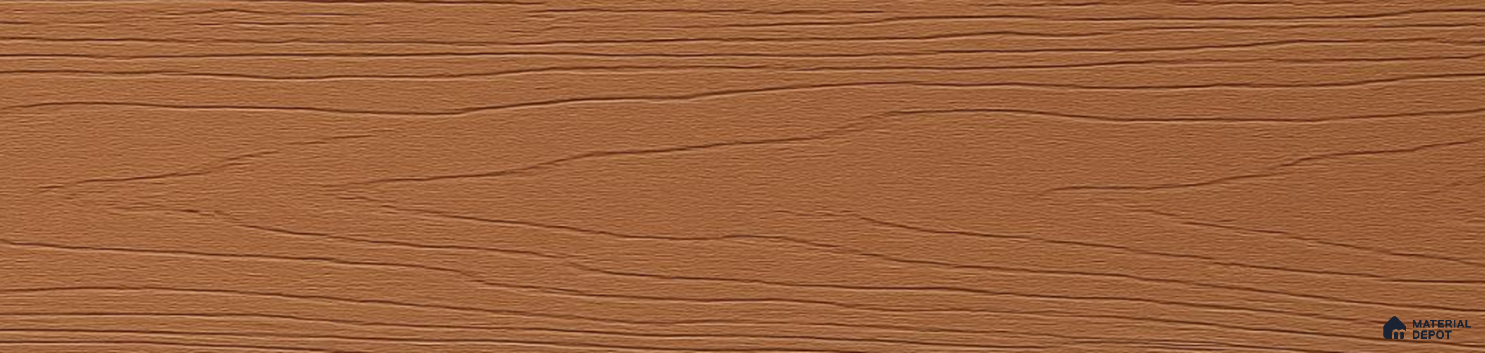 Brown Composite Floor CF 00021 D Circular Hollow & Pattern 1 Design 9.51 ft x 5.52 inch WPC Decking - 25 mm | Suitable for Balcony, Patio & Outdoor