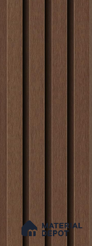 Red Wooden Exterior Wall Panel PN 06471 Elite Clad 4 Flute Design 9.51 ft x 8.88 inch WPC Panel - 26 mm | Suitable for Balcony, Facade & Open Area | Width is Subjected to 5% Variation