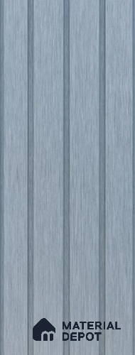 Silver Wooden Exterior Wall Panel PN 06471 P Elite Clad 6 Flute Design 9.51 ft x 8.88 inch WPC Panel - 26 mm | Suitable for Balcony, Facade & Open Area | Width is Subjected to 5% Variation