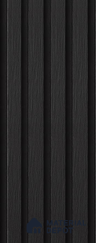 Black Wooden Exterior Wall Panel PN 06471 N Elite Clad 6 Flute Design 9.51 ft x 8.88 inch WPC Panel - 26 mm | Suitable for Balcony, Facade & Open Area | Width is Subjected to 5% Variation