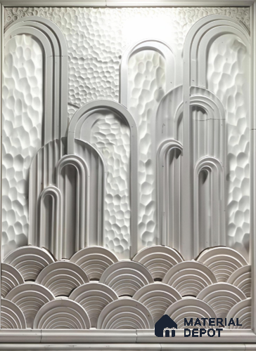 Duco Paintable Grey Design CNC Made HDHMR Panel 8 ft x 4 ft -25 mm