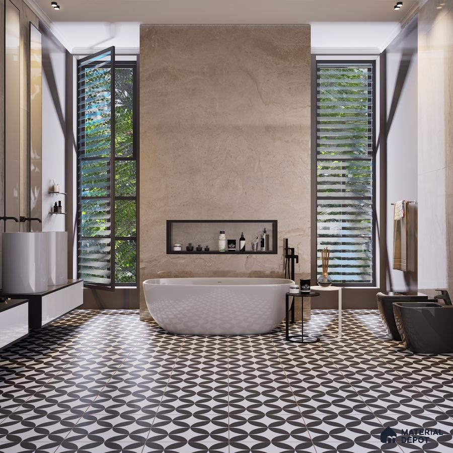 528 300x300 mm Matte finish Moroccan Series Heavy Duty Ceramic Tile | Material Depot