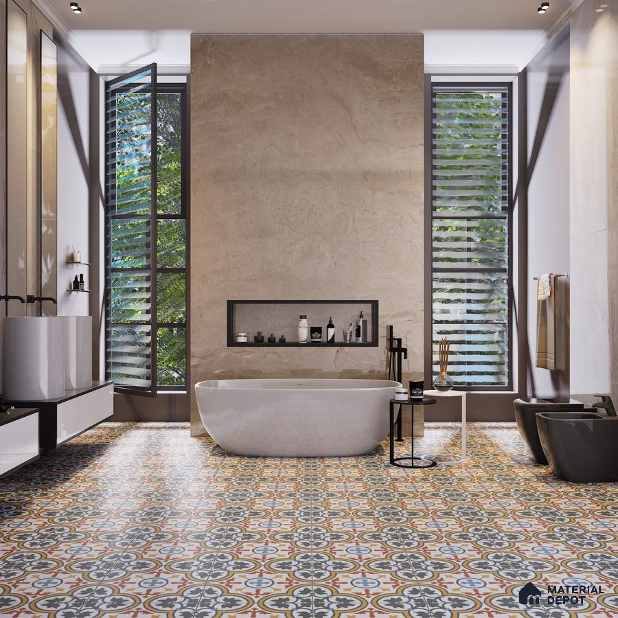 533 300x300 mm Matte finish Moroccan Series Heavy Duty Ceramic Tile | Material Depot