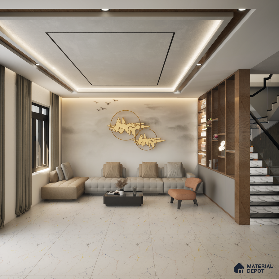 Centura Expert 1200x600 mm Color Carving Surface GVT Tile - 9 mm | Material Depot