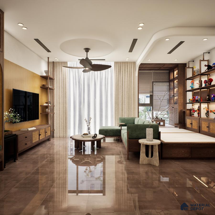 Dynut Chocco 1200x600 mm Lapato Surface GVT Tile - 9 mm | Material Depot