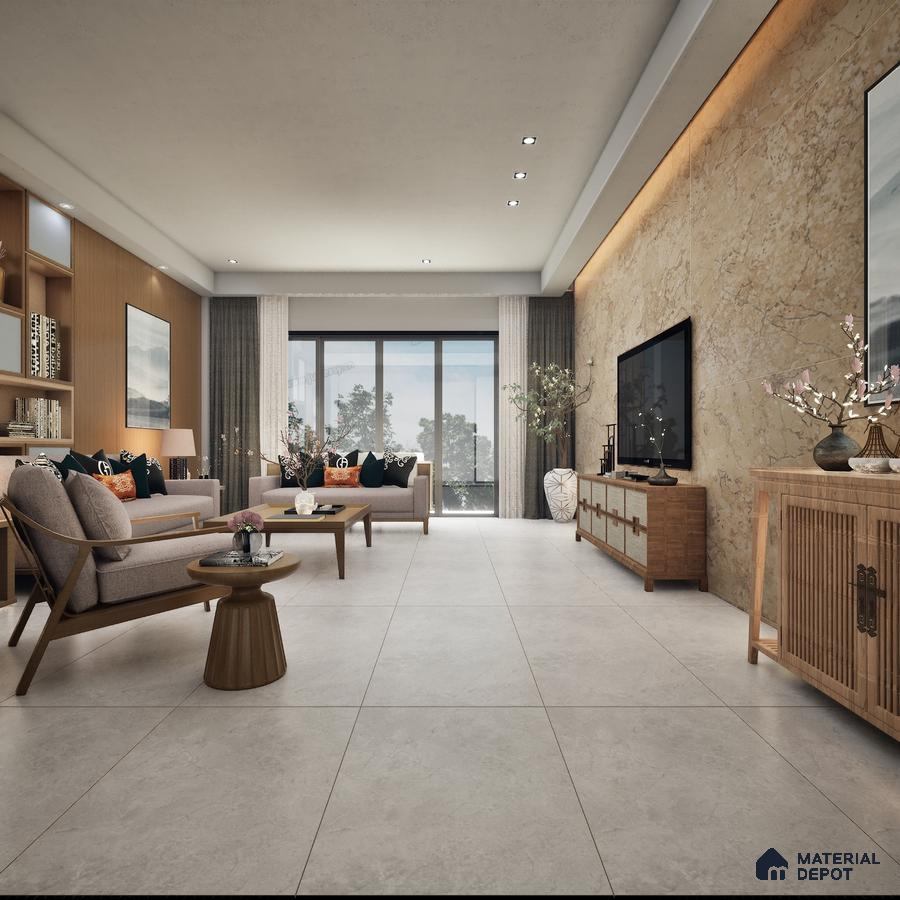 Orra Bianco 1200x600 mm Matt Finish GVT Wall Tile - 9 mm | Material Depot