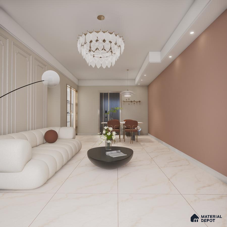 Novex Crema 1200x600 mm Rustic Carving Finish GVT Tile | Material Depot