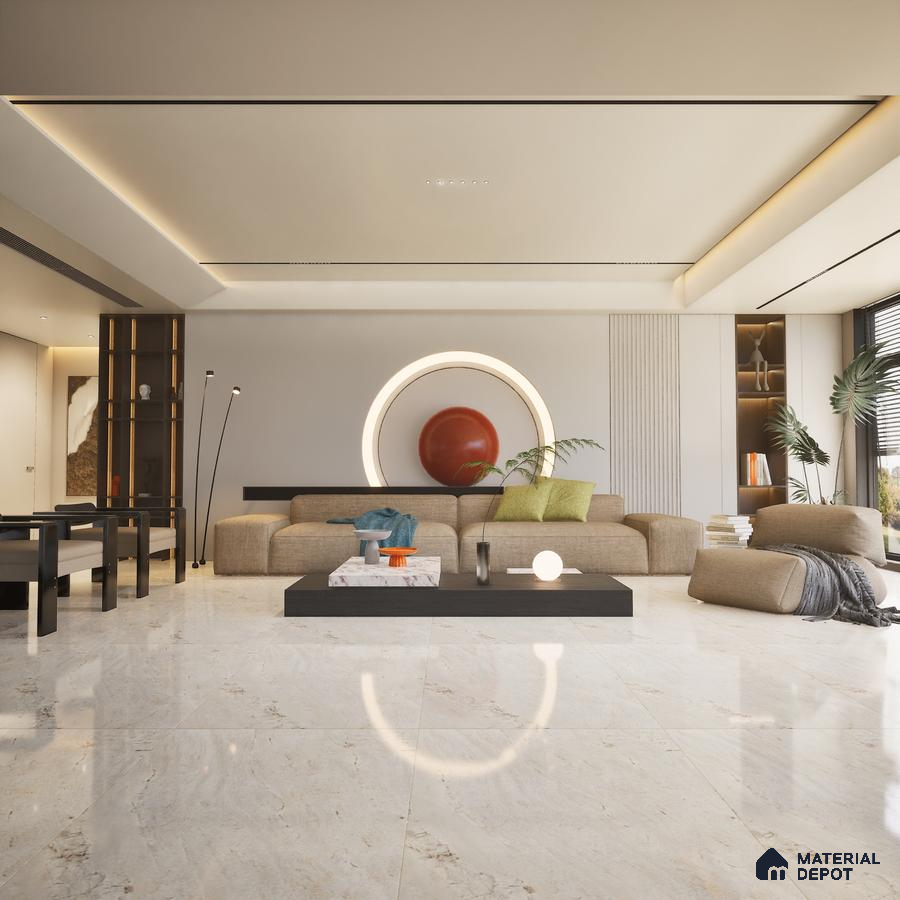 Leopard 6538 1200x600 mm Glossy Finish Premium Glaze Vitrified Tile - 9 mm | Material Depot