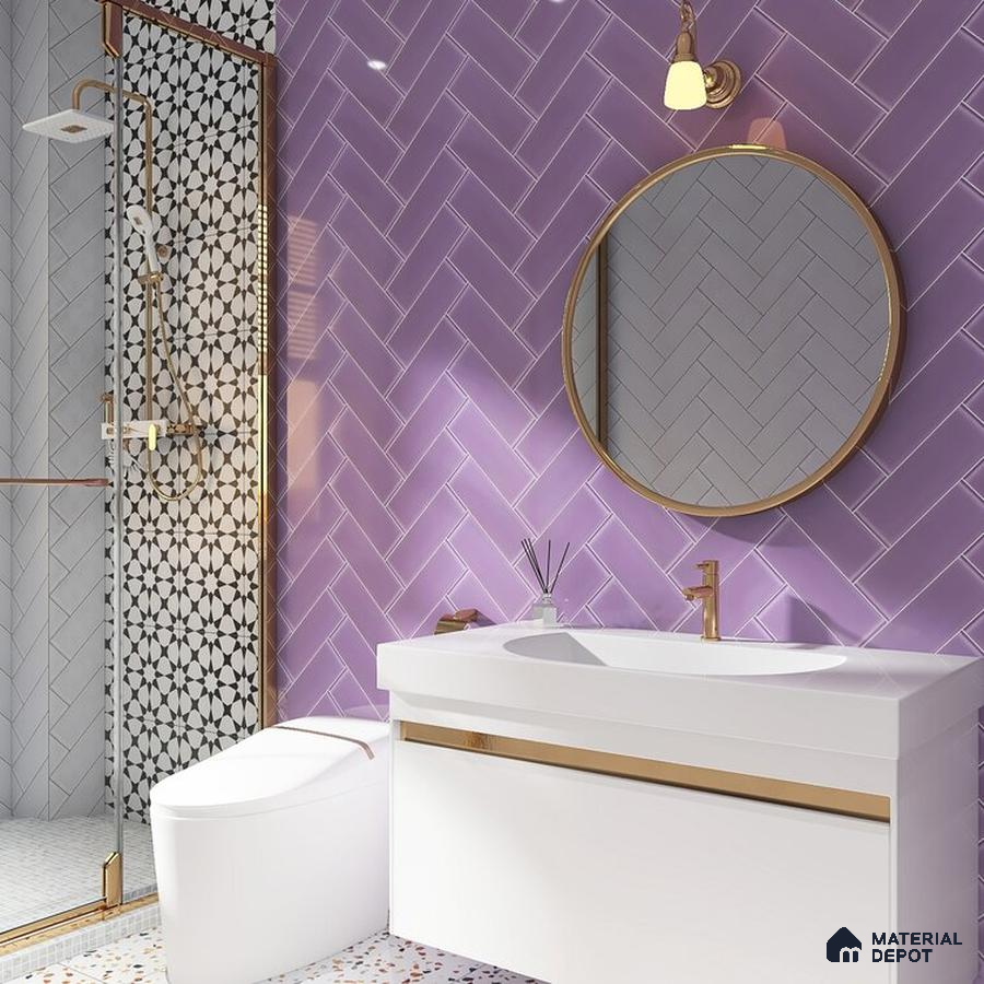 A Feminine Bathroom with Vintage Allure | Material Depot