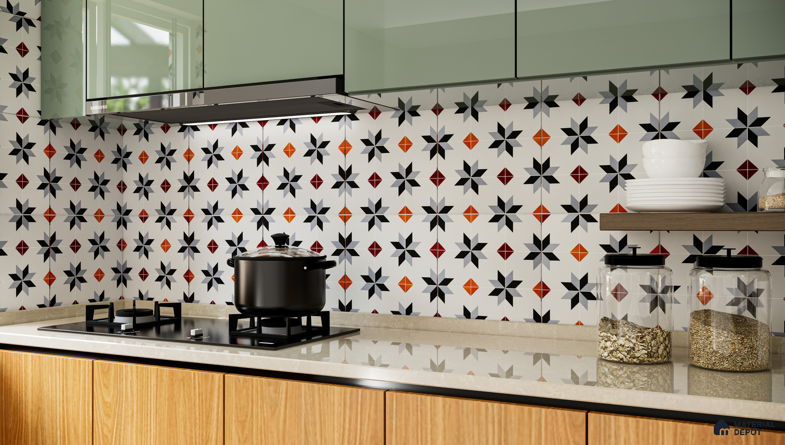 Bold and Vibrant Moroccan-Inspired Kitchen Backsplash | Material Depot